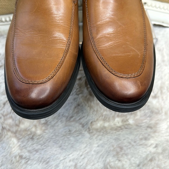 Clarks | Whiddon Step Size 9, Dark Tan Leather Slip On Loafers - Picture 9 of 14
